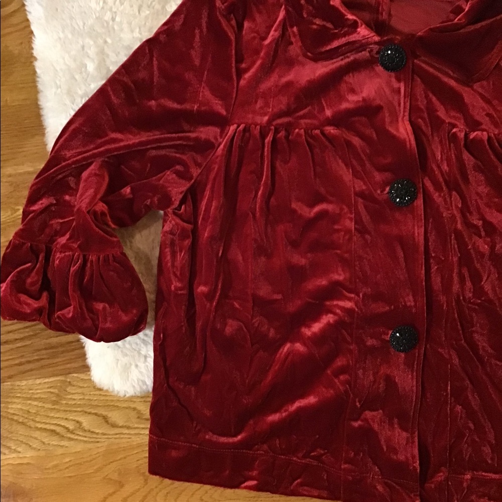 Women’s size extra large red velvet jacket - Picture 2 of 10